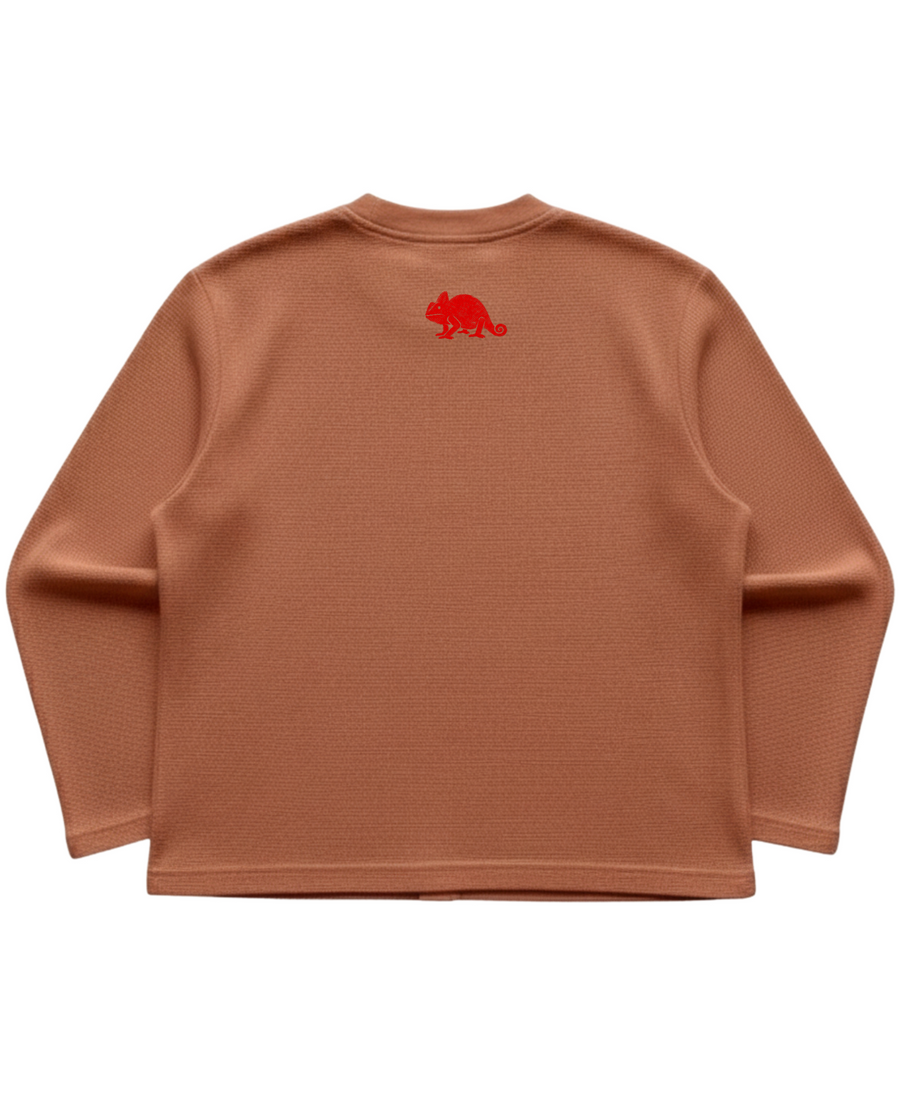Rust Reptile Waffle Long Sleeve Tee