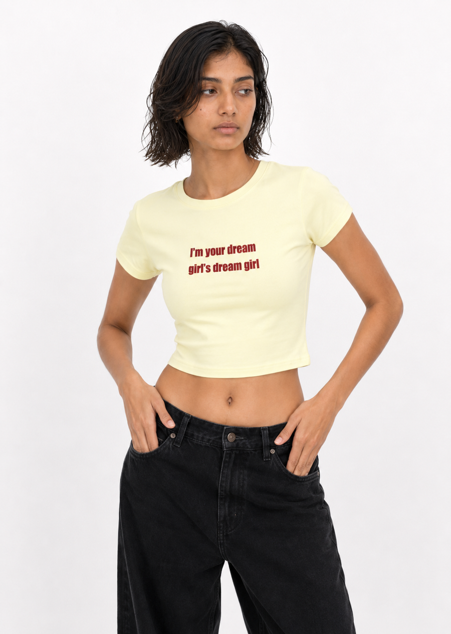 Dream Girl Baby Tee – Butter Yellow