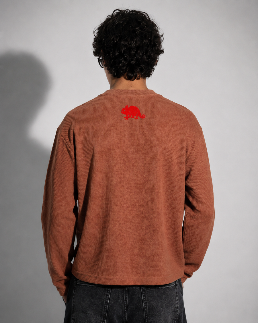 Rust Reptile Waffle Long Sleeve Tee