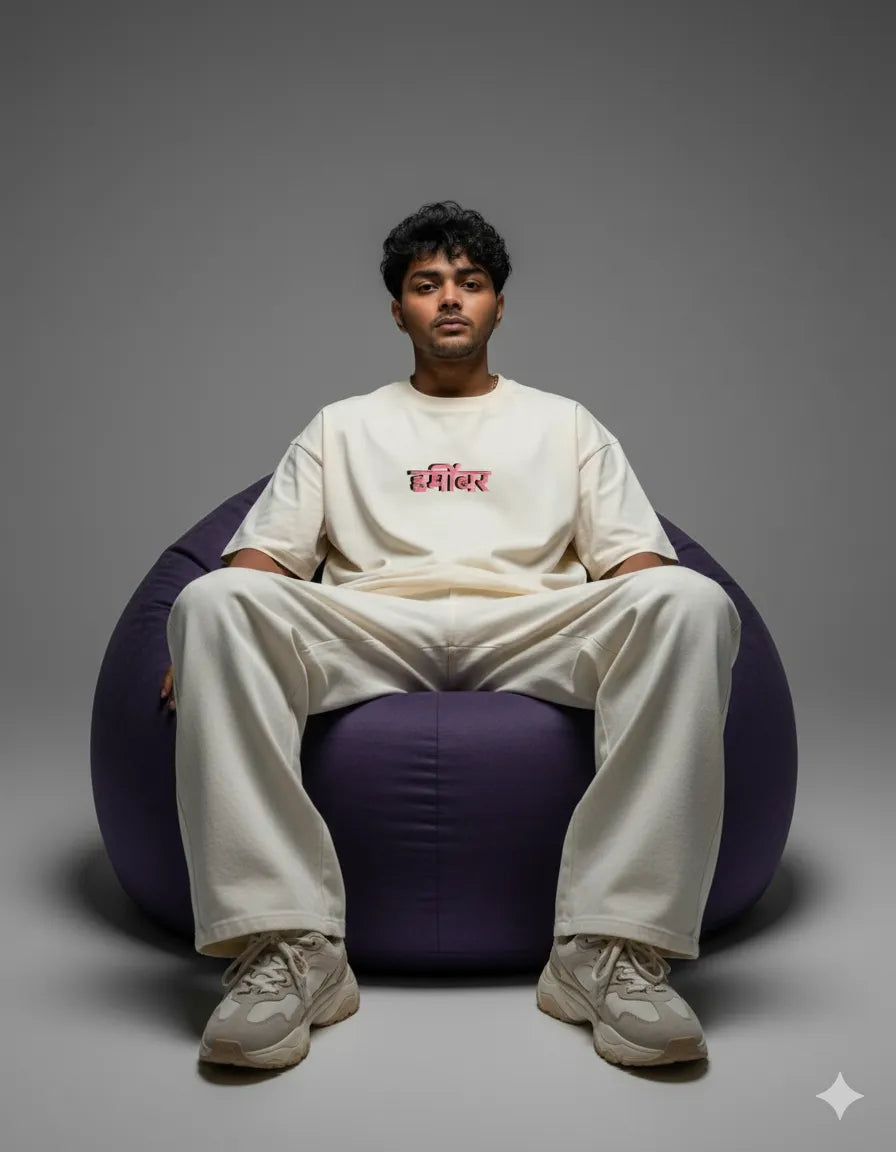 Vintage Bollywood Streetwear | Kaajal Frame Oversized Tee