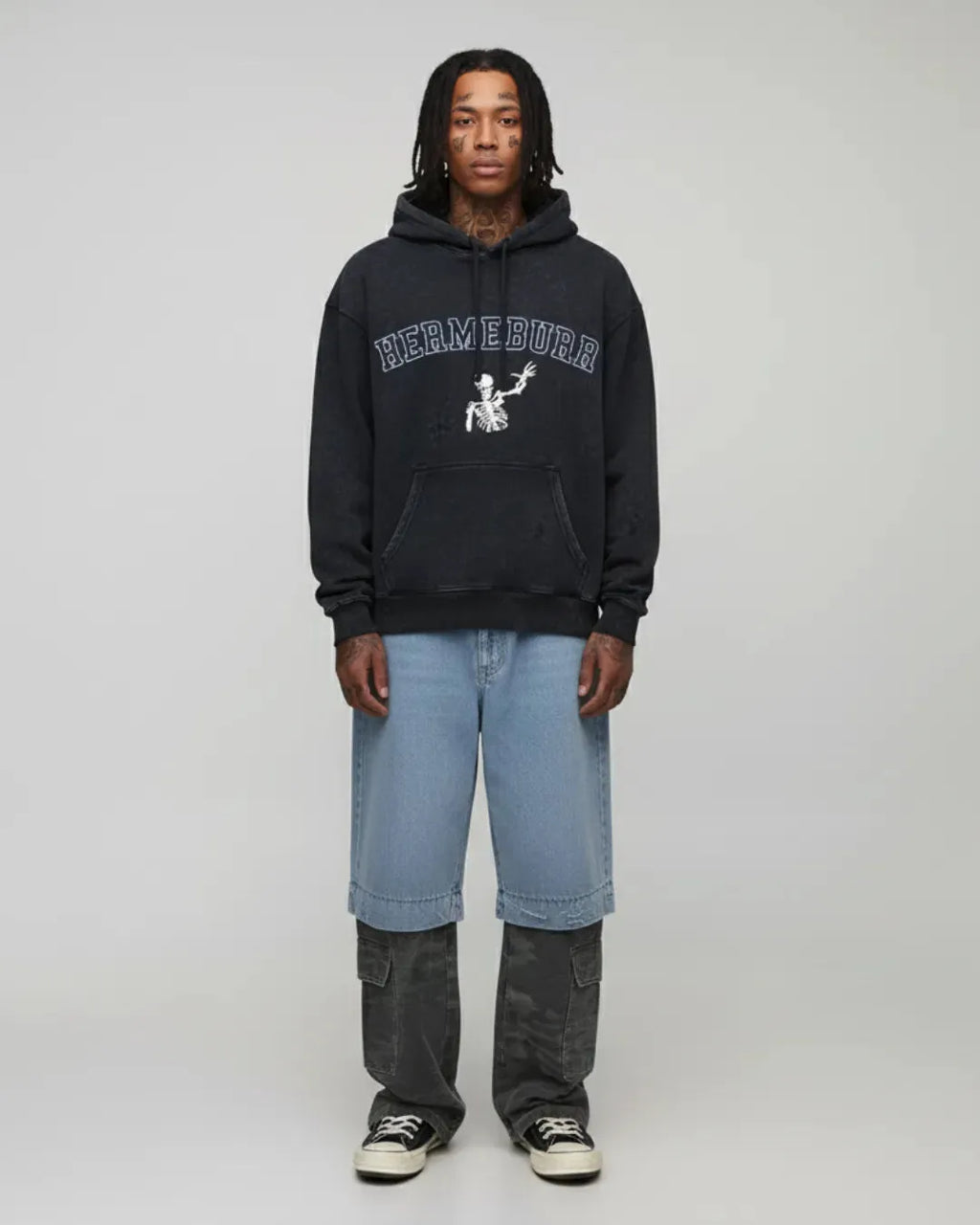 The Varsity Grunge Hoodie | HERMEBURR Skeleton