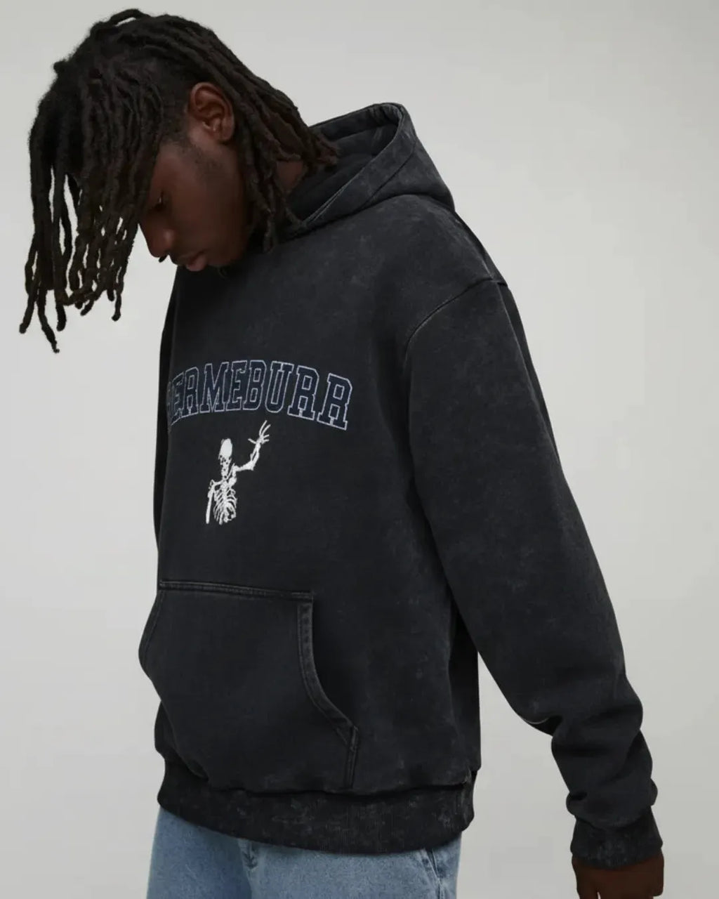 The Varsity Grunge Hoodie | HERMEBURR Skeleton