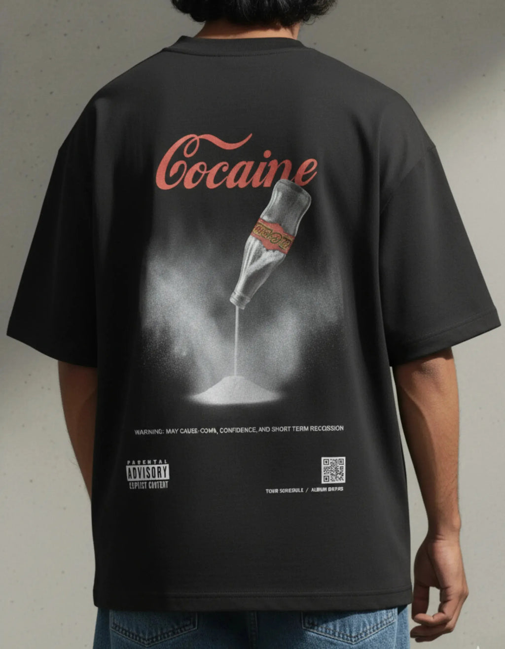 Subversive Graphic Oversized Tee | The Cola Parody