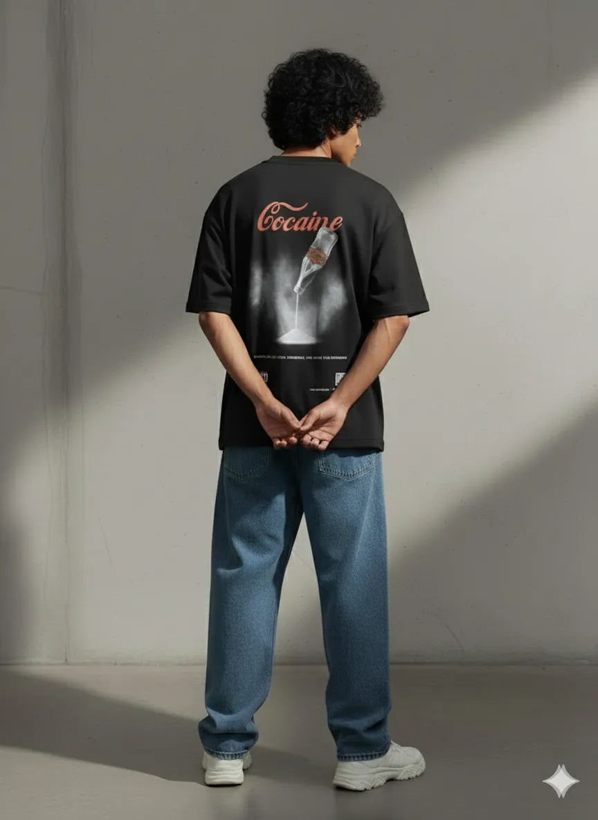 Subversive Graphic Oversized Tee | The Cola Parody