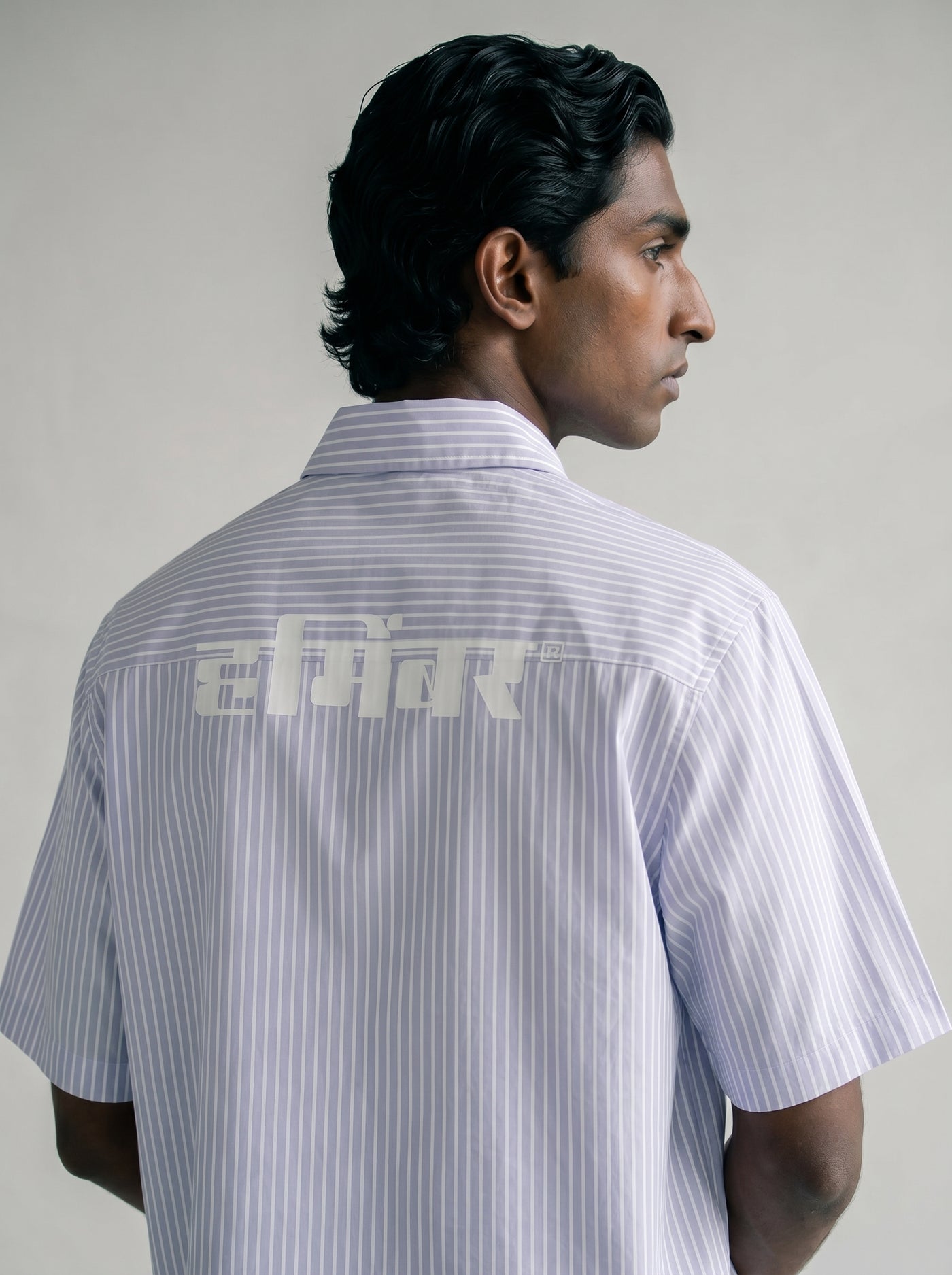 Michel Blue Stripe Oxford Cotton Boxy Shirt