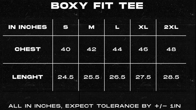 Size Guide - CARLINA BROWN OVERSIZED TEE