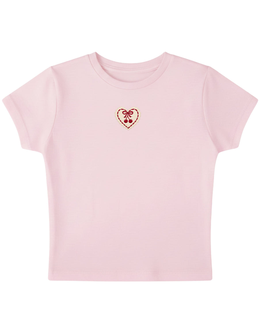 Cherry Heart Baby Tee